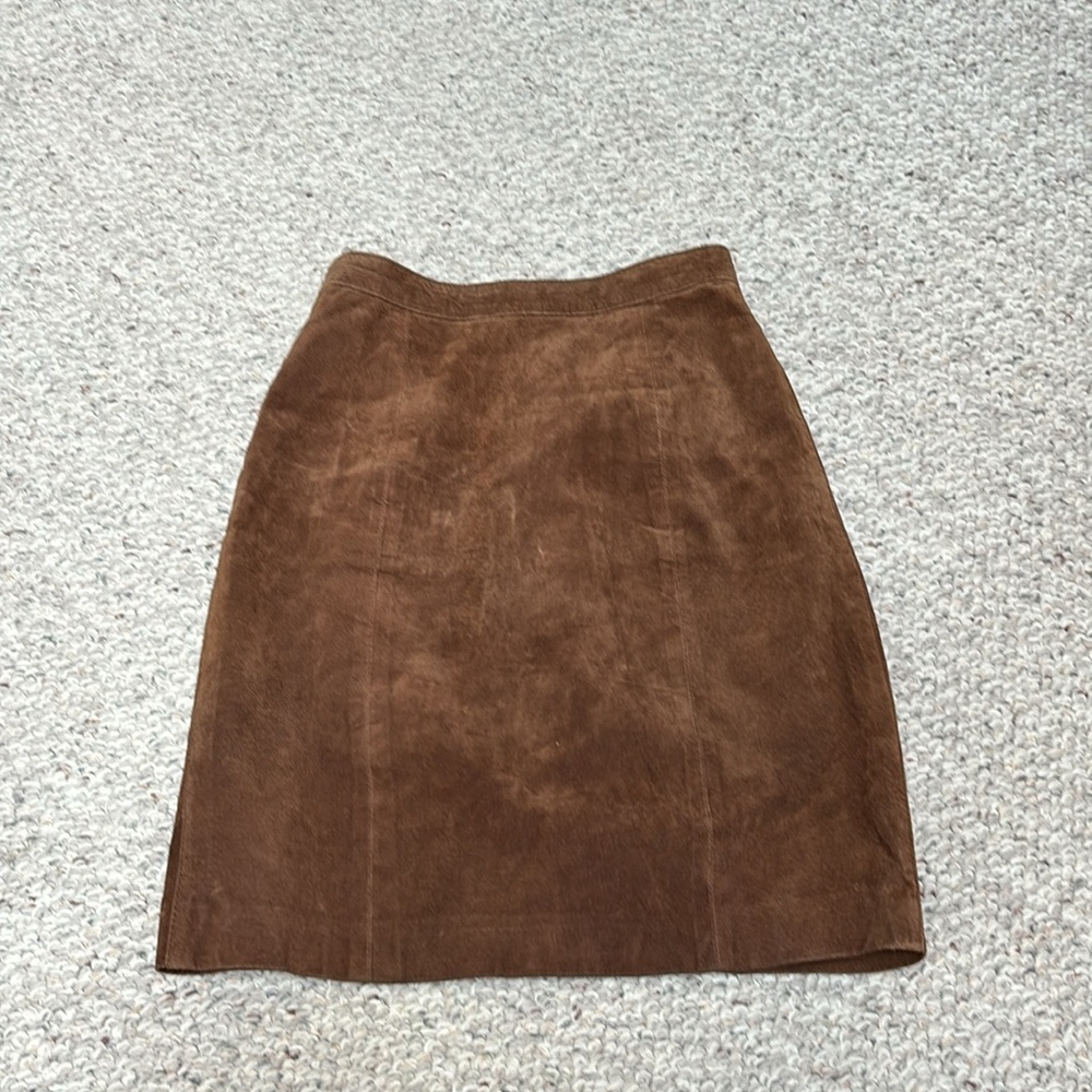 Vintage Gitano 100% Leather Suede Skirt